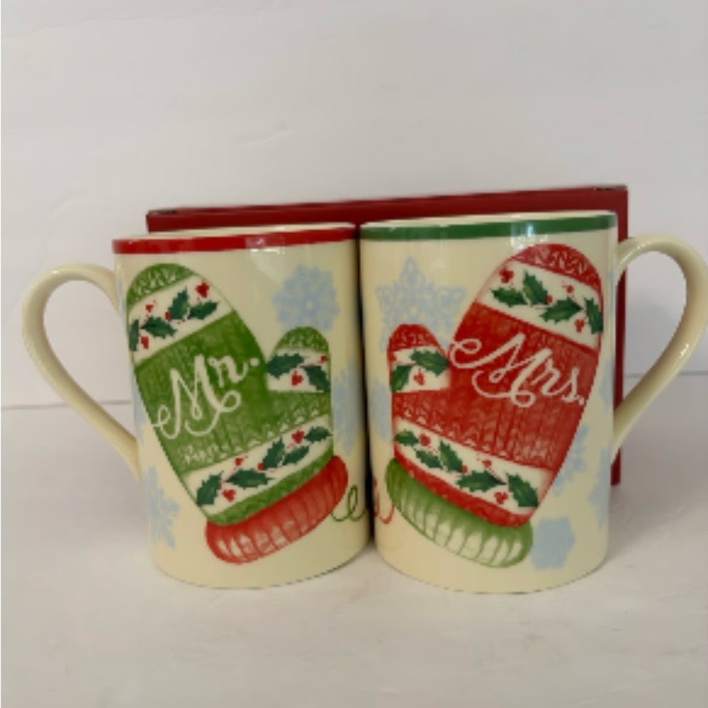 Lenox Mr. and Mrs. Holiday Mugs